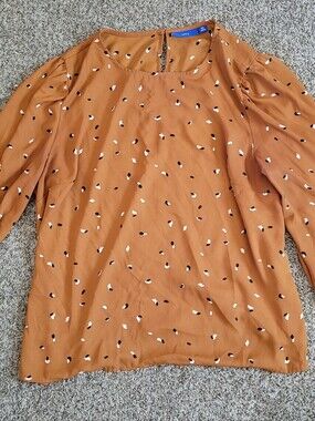 Like New Apt. 9 Women's Rust Print Blouse